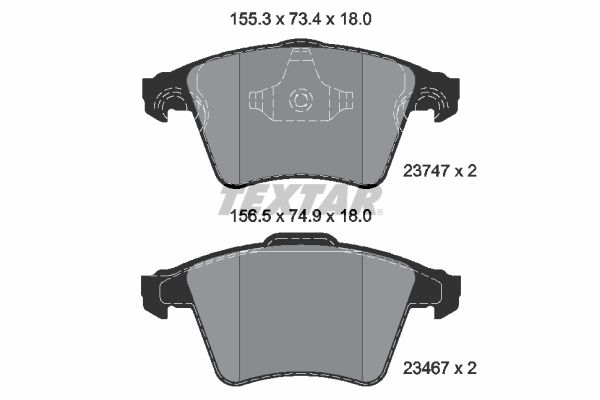 Brake Pad Set, disc brake 2374702