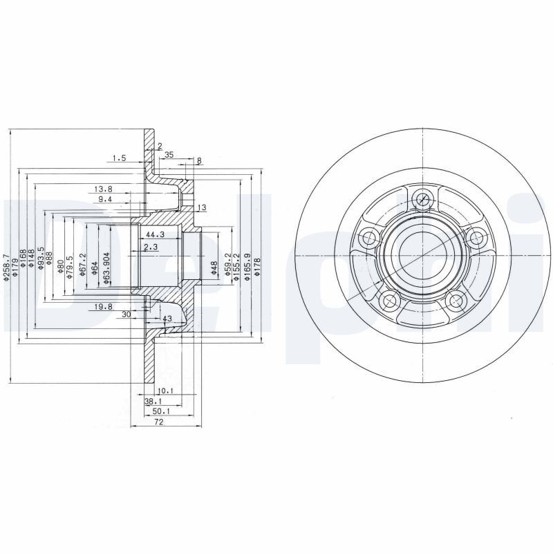 JEU DE 2 DISQUES DE FREIN  0702