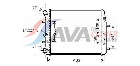 AVA QUALITY COOLING SAA2005 - K&uuml;hler, Motork&uuml;hlung