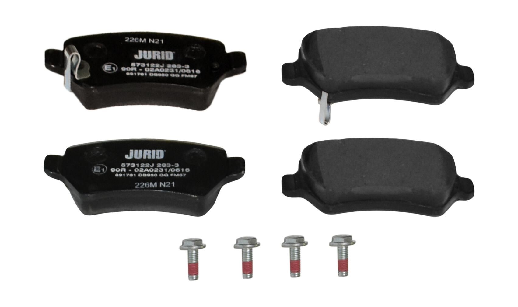 Bremsbelagsatz, Scheibenbremse