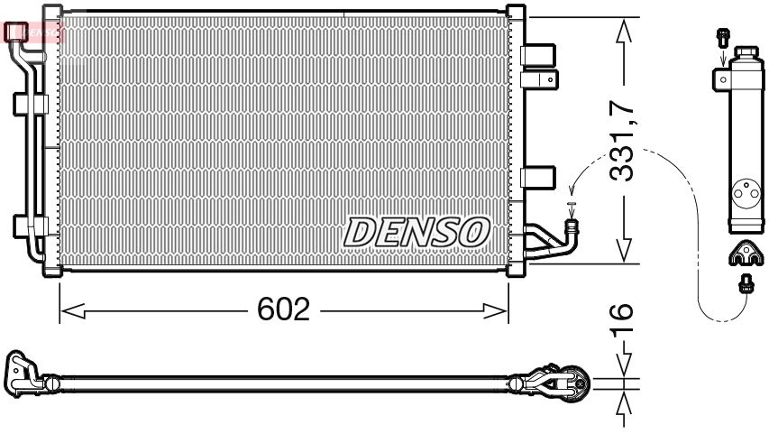 DENSO DCN46035 - Kondensator, Klimaanlage