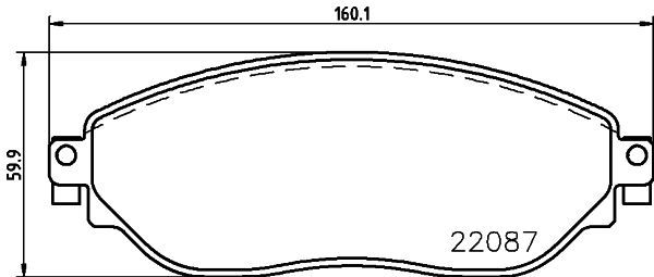 Комплект тормозных колодок, дисковый тормоз 8DB 355 021-891