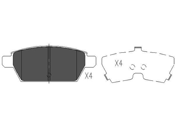 Brake Pad Set, disc brake KBP-4554