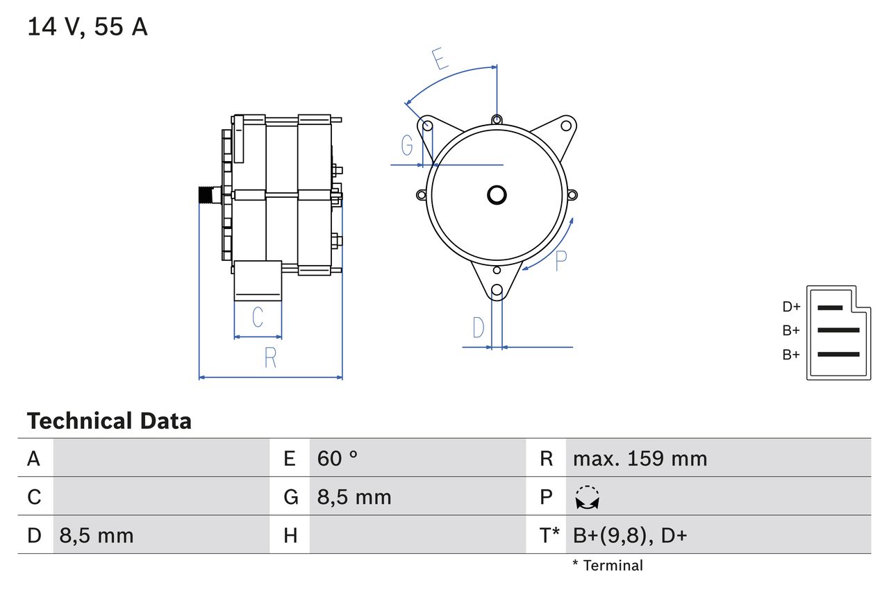 Alternator 0 986 031 020