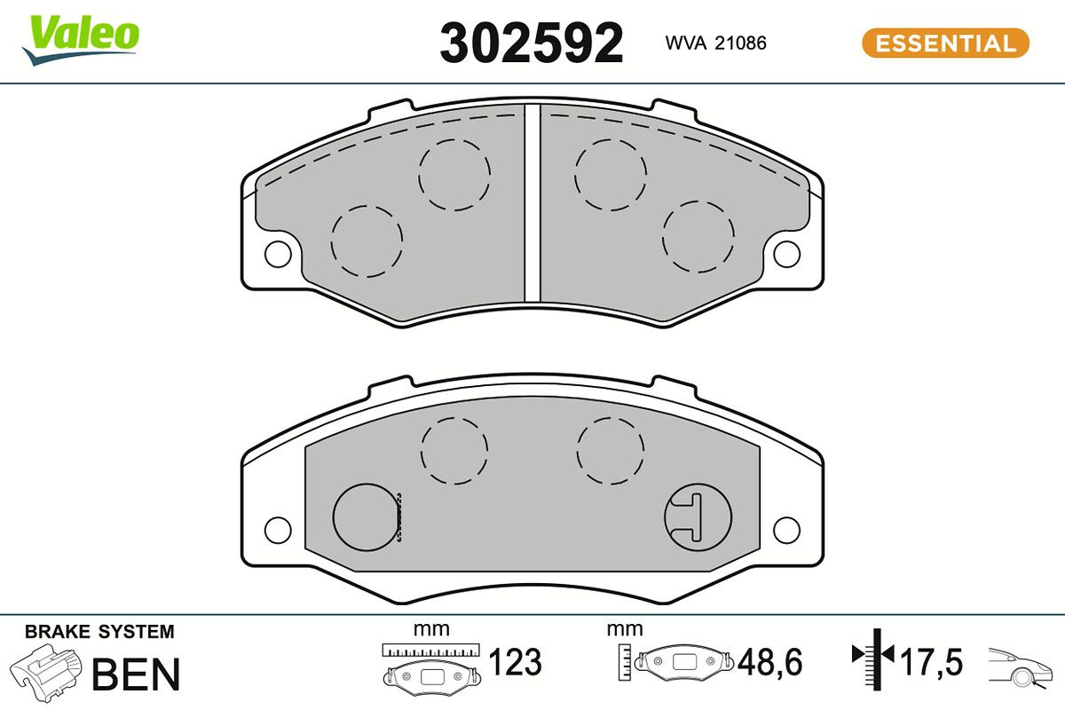 Bremsbelagsatz, Scheibenbremse