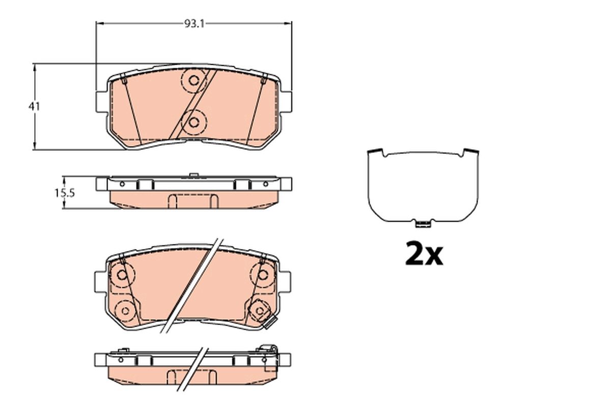 Brake Pad Set, disc brake GDB3636