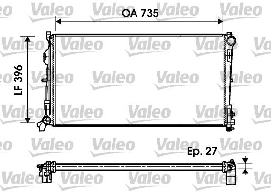 VALEO 732956 Radiator, engine cooling