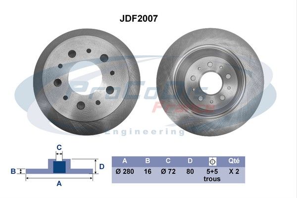 DISQUES DE FREIN JEU DE 2