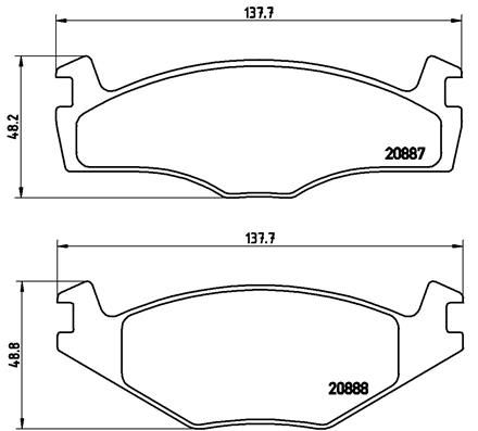 Brake Pad Set, disc brake P 85 024