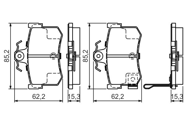 Brake Pad Set, disc brake 0 986 424 568