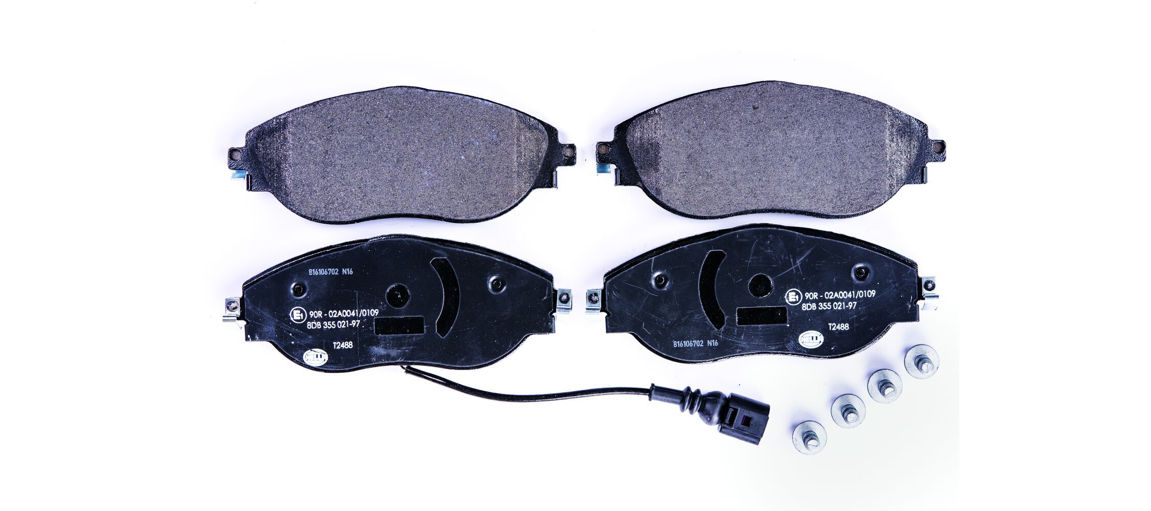 HELLA 8DB 355 021-971 - Bremsbelagsatz, Scheibenbremse