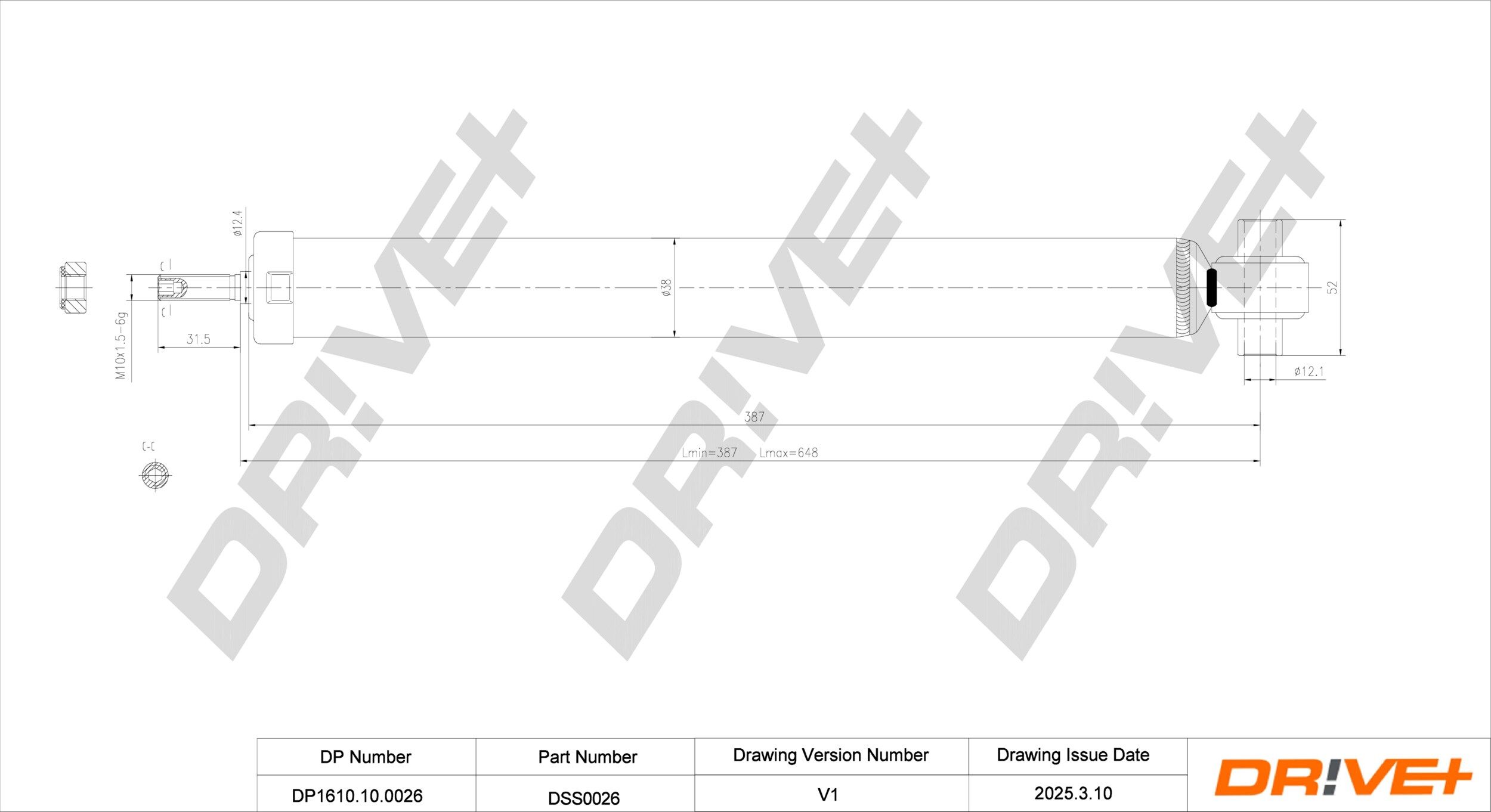 amortizatorius DP1610.10.0026 Dr!ve+