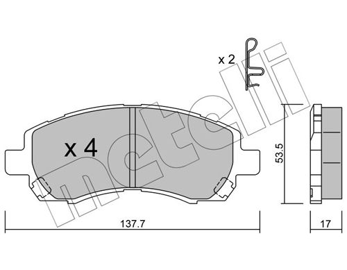 Brake Pad Set, disc brake 22-0295-0