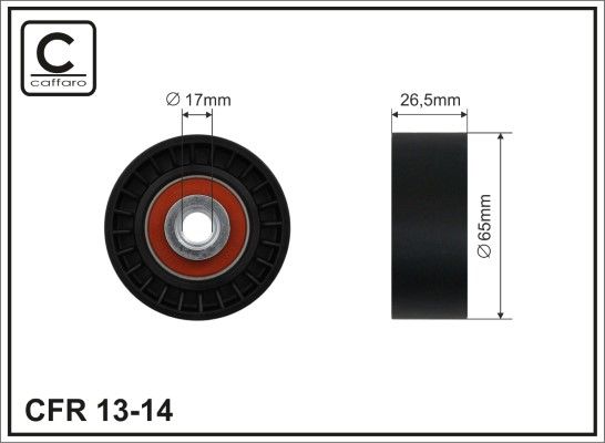 Tensioner Pulley, V-ribbed belt 13-14