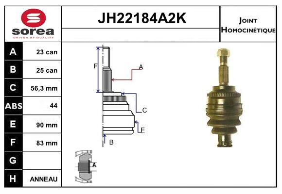 KIT CV JOINT AVEC KR089 - LAGUNA