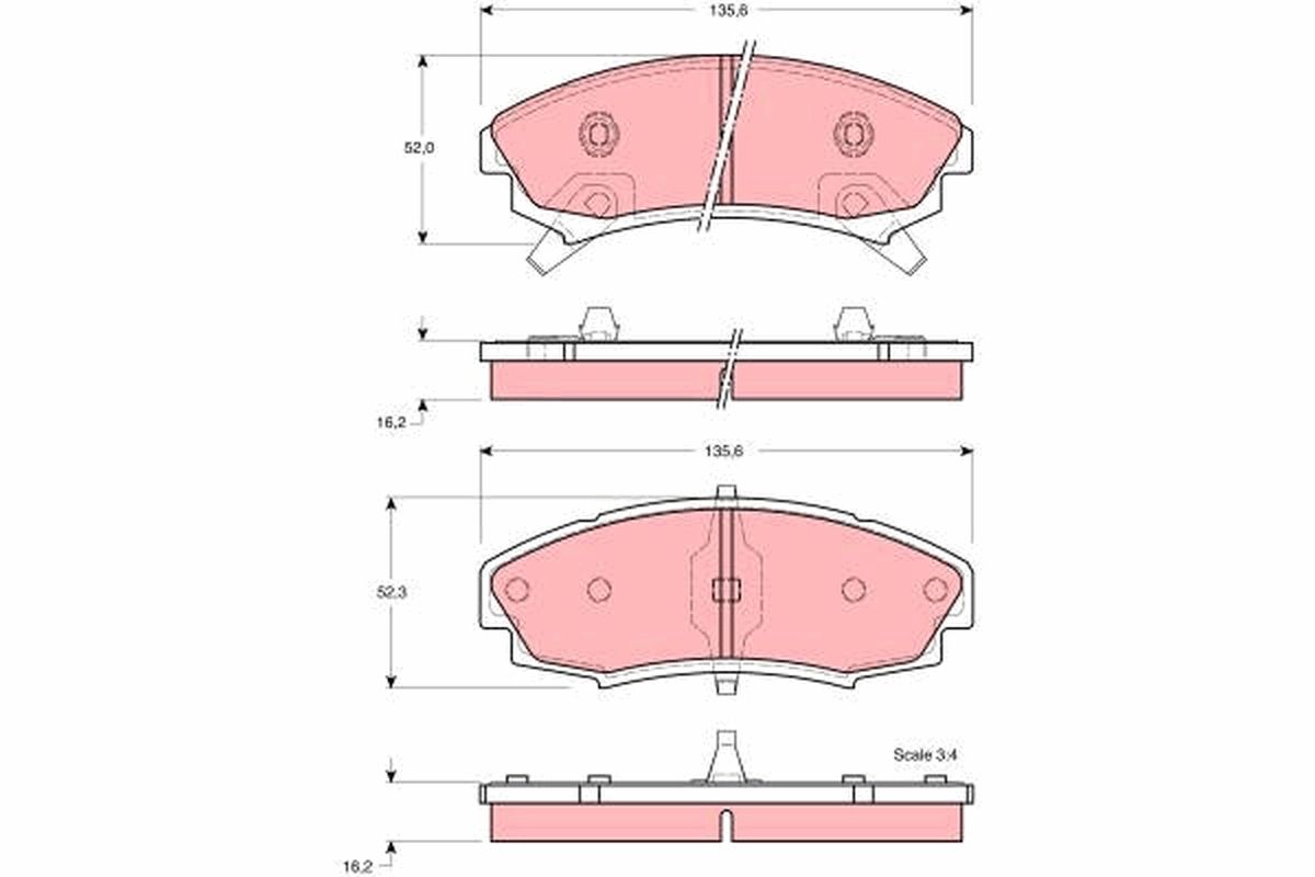 TRW DISC BRAKE PADS - TecDoc Only
