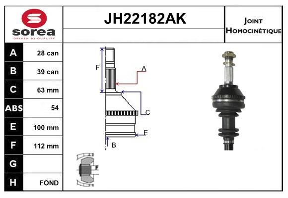 KIT CV JOINT AVEC KR015 - JUMPER