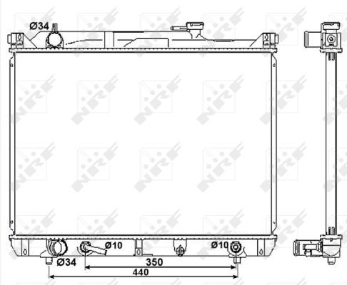 Radiator, engine cooling 53037