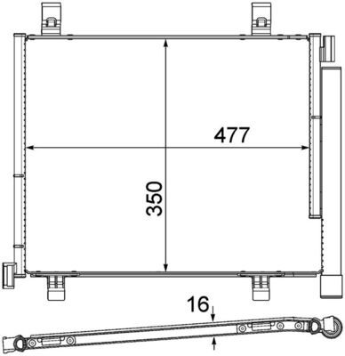 MAHLE AC 747 000P - Kondensator, Klimaanlage