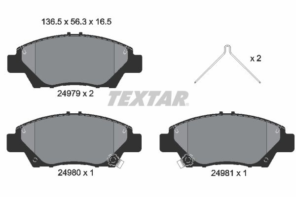 Brake Pad Set, disc brake 2497901