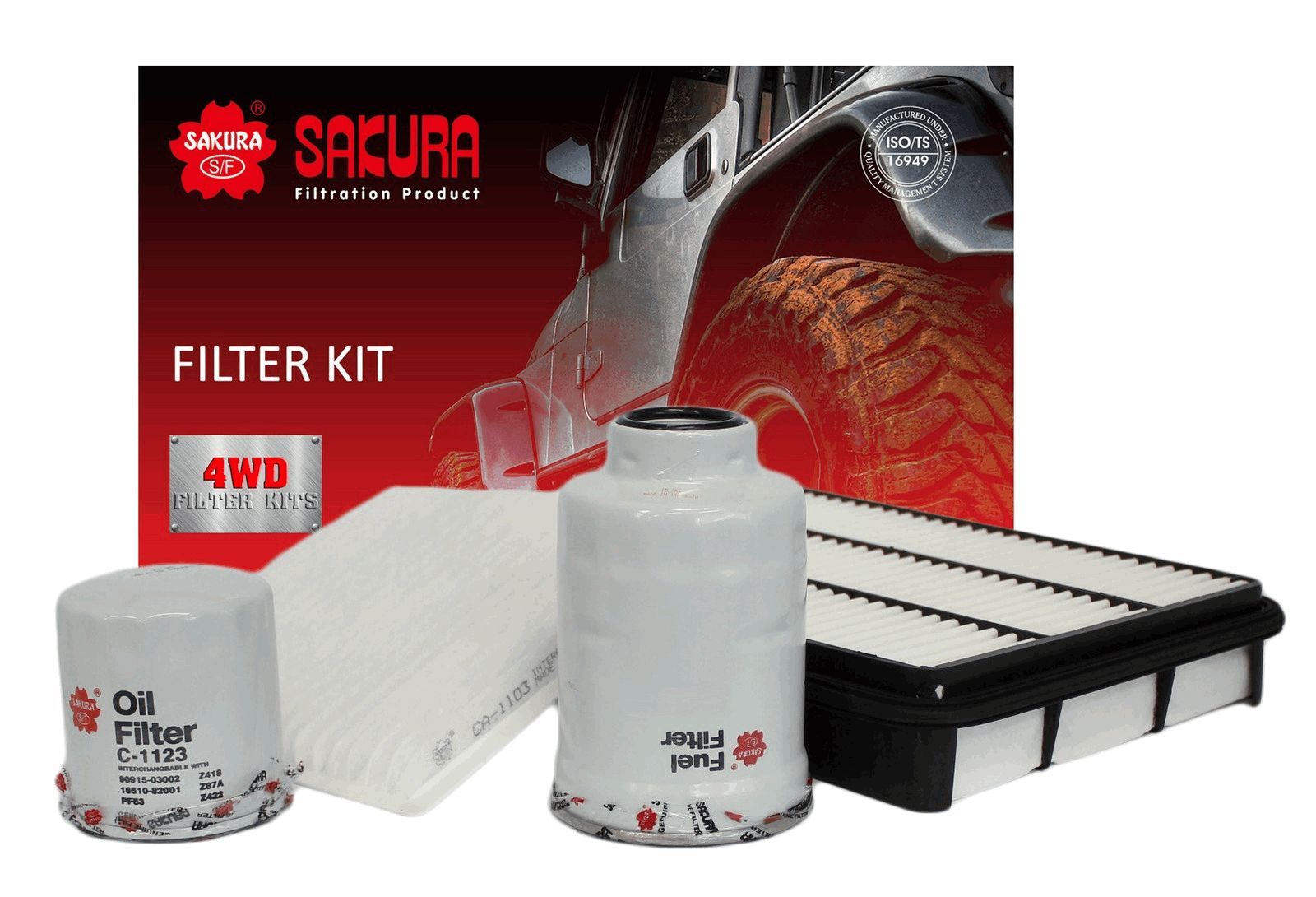FILTER KIT OIL AIR FUEL CABIN - TecDoc Only