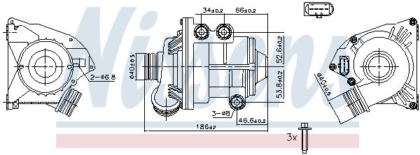 831087 NISSENS Vízszivattyú, motorhűtés