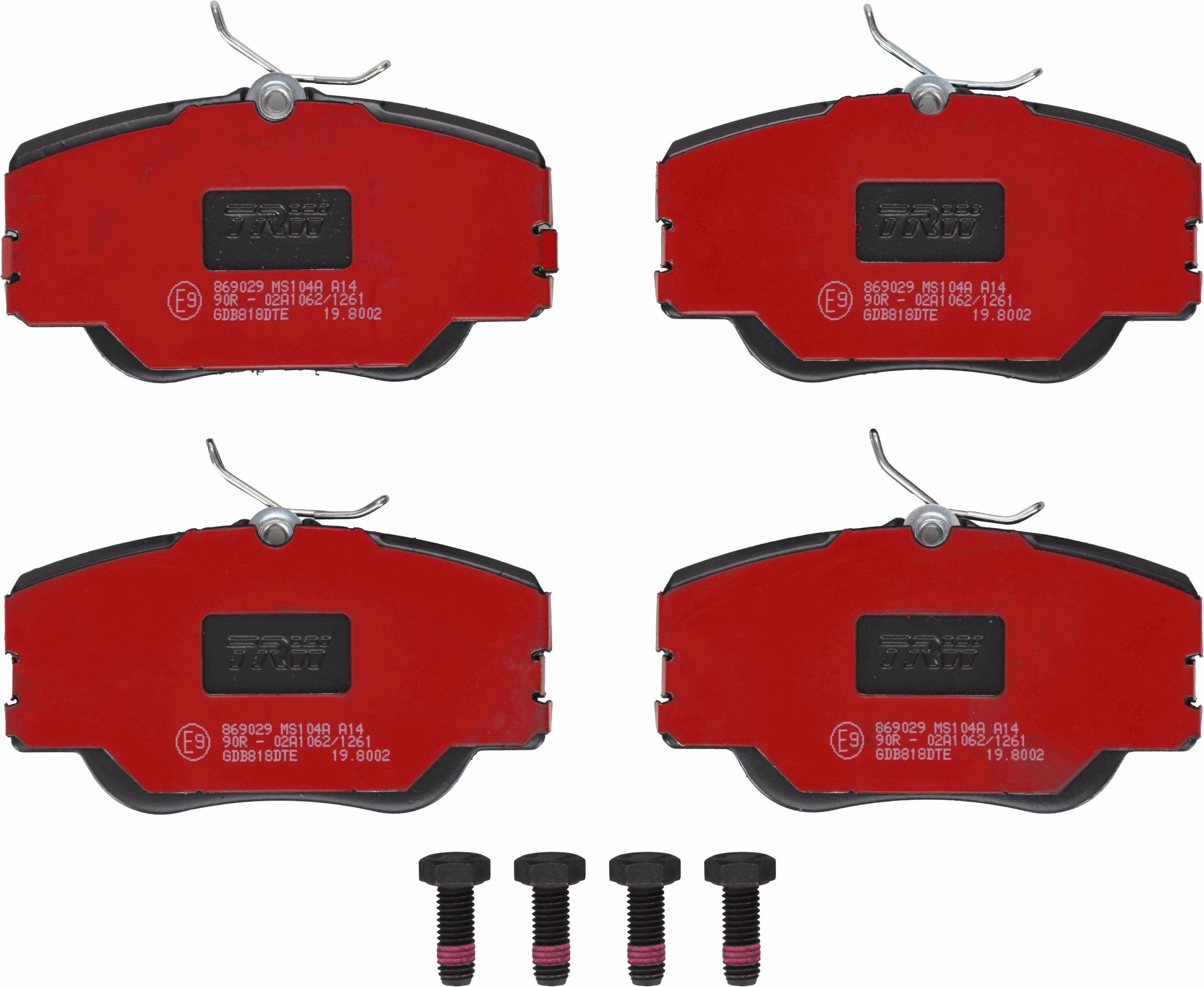 TRW GDB818DTE - Bremsbelagsatz, Scheibenbremse DTEC