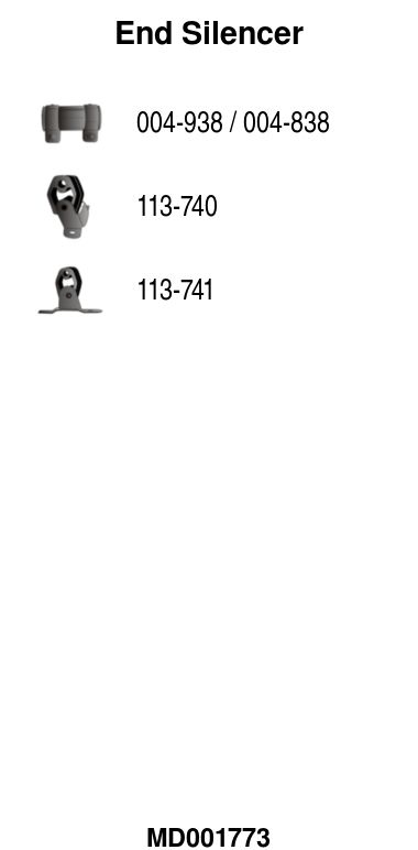 MD001773 FA1 hátsó hangtompító