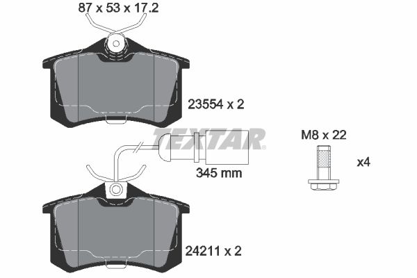 Brake Pad Set, disc brake 2421101