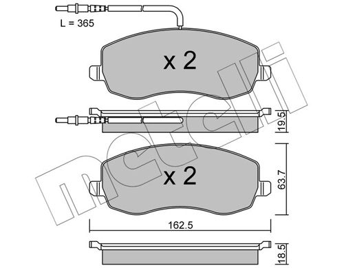 Brake Pad Set, disc brake 22-0847-0