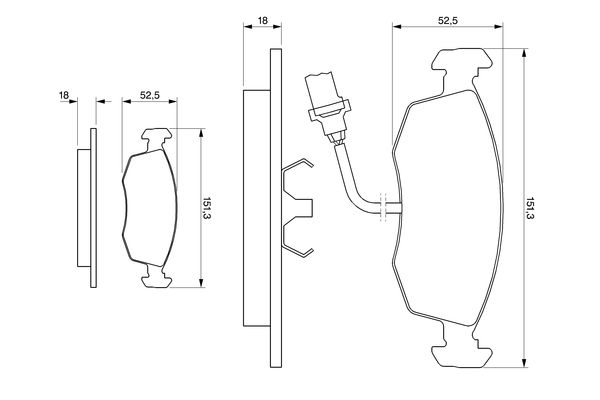 Bremsbelagsatz, Scheibenbremse
