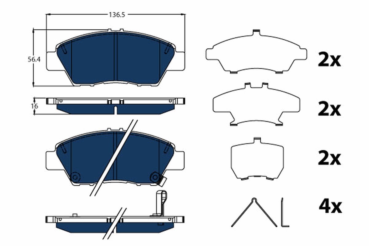 Brake Pad Set, disc brake GDB3493BTE