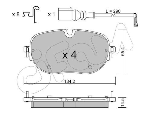 Bremsbelagsatz, Scheibenbremse