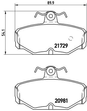 Bremsbelagsatz, Scheibenbremse
