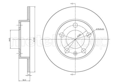 METELLI 23-0366C - Bremsscheibe