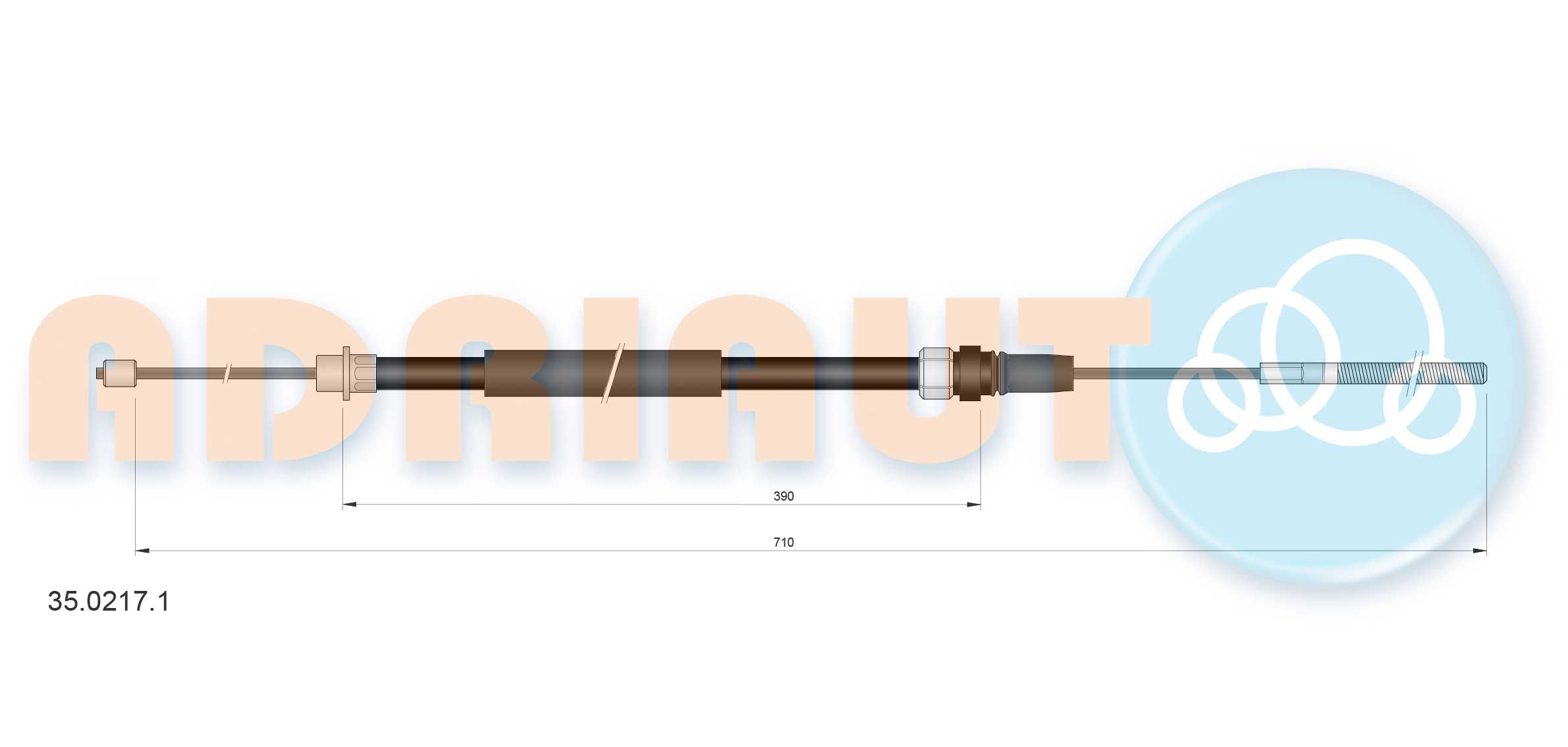 Cable Pull, parking brake 35.0217.1