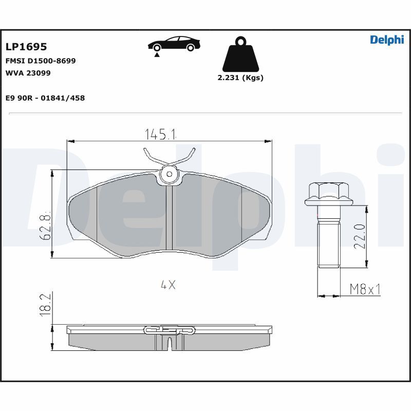 Bremsbelagsatz, Scheibenbremse Bremsbelagsatz, Scheibenbremse
