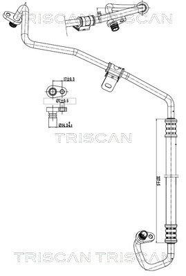 TRISCAN 9010 28021 - Hochdruck-/Niederdruckleitung, Klimaanlage