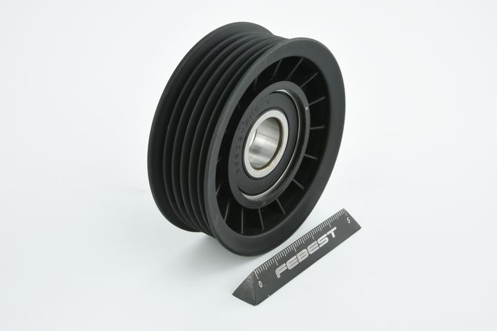įtempiklio skriemulys, V formos rumbuotas diržas