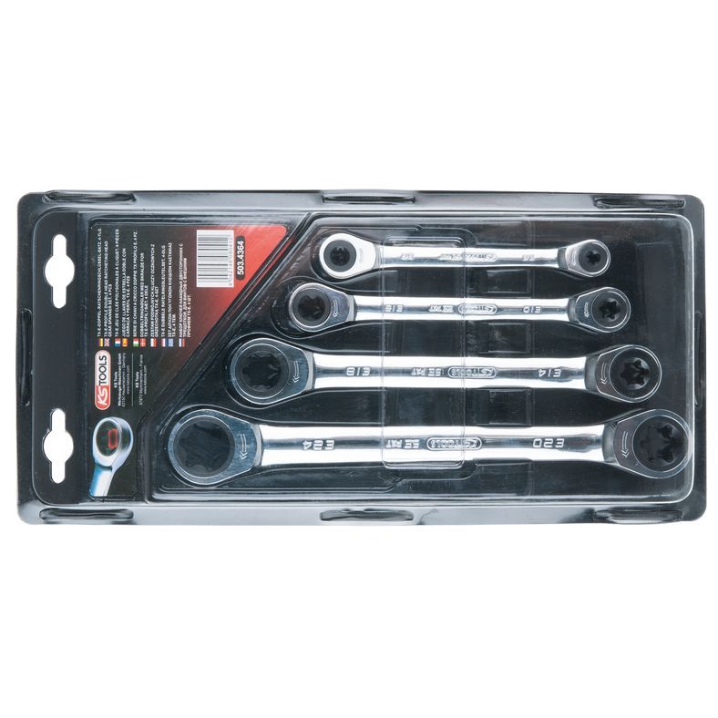 JEU DE 4 CLÉS POLYGONALES À CLIQUET TORX® GEARPLUS  .