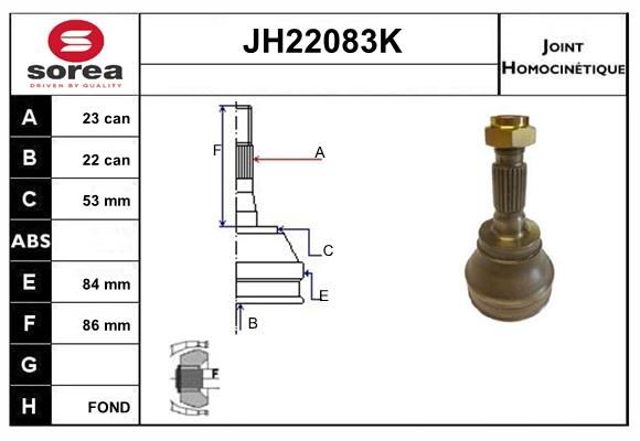 KIT CV JOINT AVEC KR043 - SOLARA