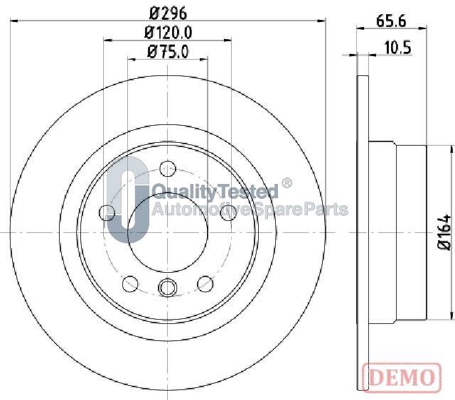 DP0102JM JAPANPARTS Quality Tested féktárcsa