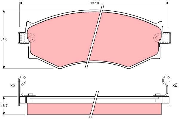 TRW DISC BRAKE PADS - TecDoc Only