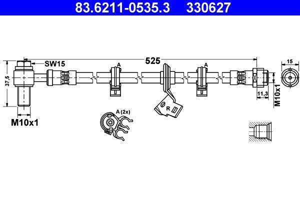 ATE 83.6211-0535.3 - Bremsschlauch
