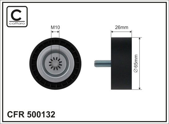 Deflection/Guide Pulley, V-ribbed belt 500132