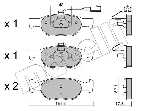 Brake Pad Set, disc brake 22-0079-0