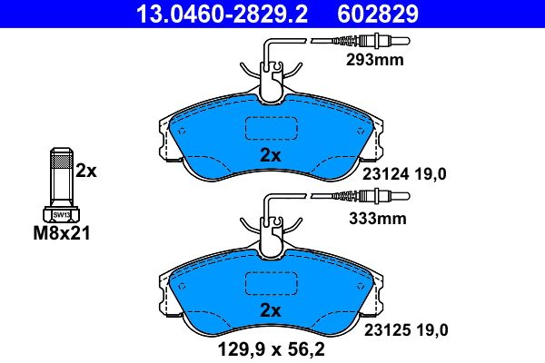 Brake Pad Set, disc brake 13.0460-2829.2