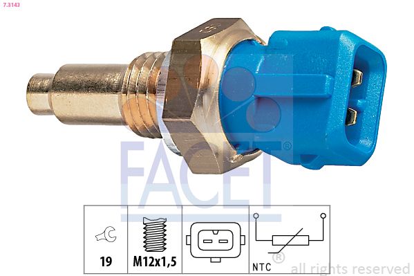 Sensor, coolant temperature 7.3143