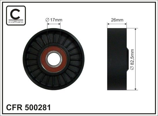 Tensioner Pulley, V-ribbed belt 500281