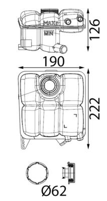 MAHLE CRT 340 000S - Ausgleichsbeh&auml;lter, K&uuml;hlmittel